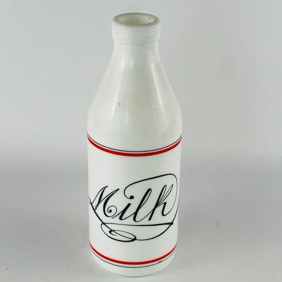 Vintage Egizia 10” White Milk Glass Milk Bottle - Picture 5 of 5